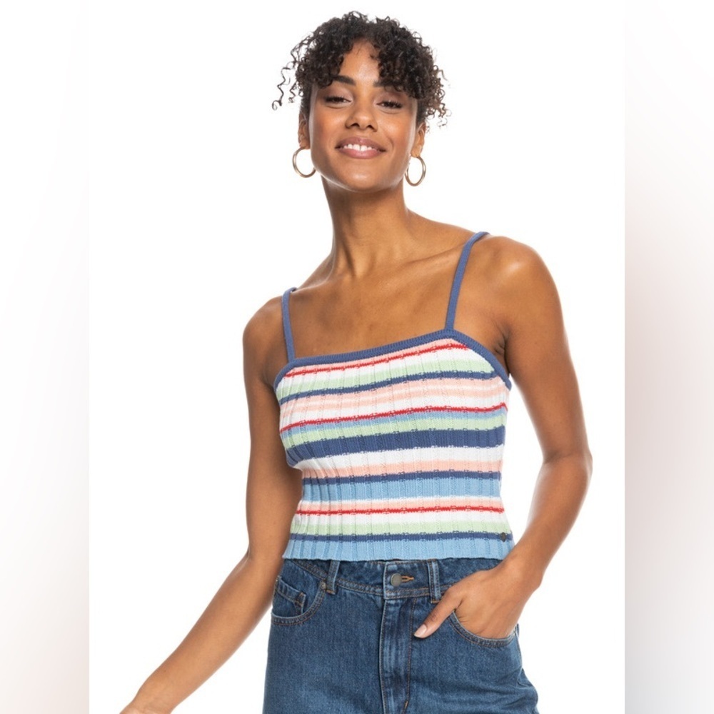 Roxy Dream Sign Stripe Knit Tank Top Size XS